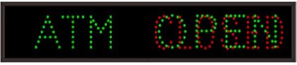 OPEN | CLOSED" Outdoor Blank-out LED Direct-view Sign