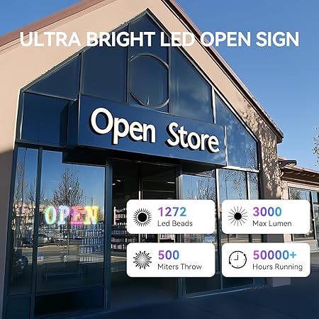 Bright Open Neon Sign