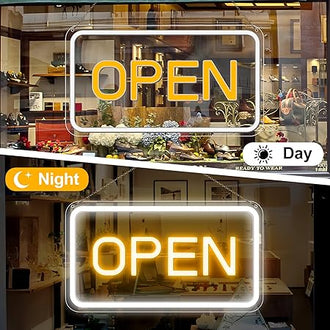 USA Flag Open Sign 30x10