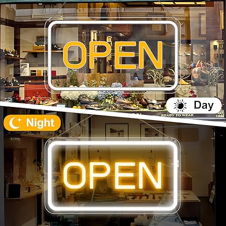 USA Flag Open Sign 30x10